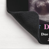 Pink & Blue auf schwarz Ultrasound Twins Mousepad (Ecke)