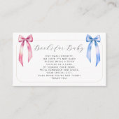 Pink Blue Baby Duschbücher für Baby Begleitkarte (Vorderseite)