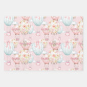 Pink & Blue Baby Wrapping Paper Flat Sheet Set Geschenkpapier Set (Vorderseite)