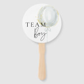 Pink & Blue Balloon Gender Reveal Abstimmungspadde Fächer (Rückseite)