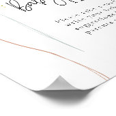 Pink & Blue Balloon Gender Reveal Baby Name Ideen Poster (Ecke)