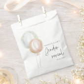 Pink & Blue Balloon Gender Reveal Team Boy Geschenktütchen (Ausgeschnitten)