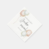 Pink & Blue Balloon Gender Reveal Team Boy Serviette (Ecke)