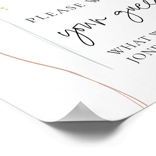 Pink & Blue Balloon Gender Reveal Tragen Sie Ihren Poster (Ecke)