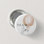 Pink & Blue Balloon Geneal Team Girl Button (Vorne & Hinten)