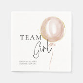 Pink & Blue Balloon Geneal Team Girl Serviette (Vorderseite)