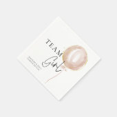 Pink & Blue Balloon Geneal Team Girl Serviette (Ecke)