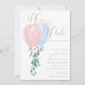 Pink Blue Balloon Geschlechtsverkehr Einladung (Vorderseite)