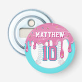 Pink & Blue Baseball Drip Flaschenöffner (Vorderseite)