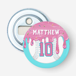 Pink & Blue Baseball Drip Flaschenöffner