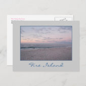 "Pink & Blue Beach at Dawn" Postcard Postkarte (Vorne/Hinten)