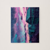 Pink Blue Beach Sunset Puzzle (Vertikal)