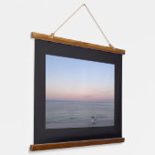 Pink Blue Beach Wandteppich Mit Holzrahmen (Gewinkelt)