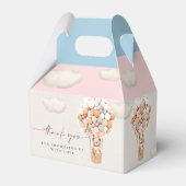 Pink & Blue Bear Balloons Gefallen Box Geschenkschachtel (Rückseite)