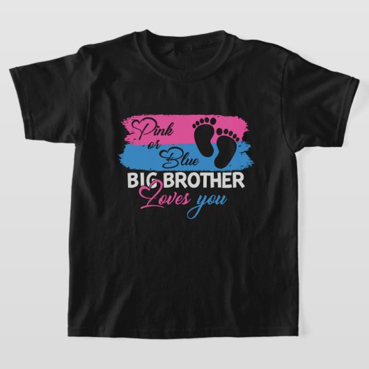 Pink Blue Big Brother Lieben, die Sie Geschlecht o T-Shirt (Ablage )