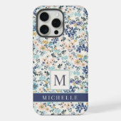 Pink Blue Blumen Weiß Blüten, individuell einstell iPhone Hülle (Rückseite)