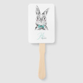 Pink Blue Bunnies Gender Reveal Fächer (Vorderseite)