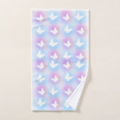"Pink & Blue" Butterfly Bath Towell Set (Handtuch)