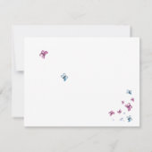 Pink Blue Butterfly Foto im Speicher Danke Karte (Rückseite)