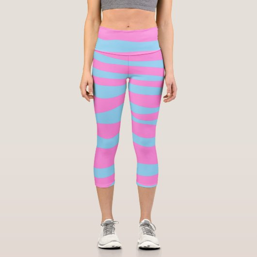 Pink Blue Capri Leggings (Vorderseite)