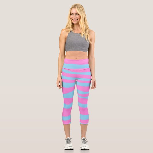 Pink Blue Capri Leggings (Vorderseite)