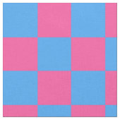 Pink Blue Checkered Karo Pattern Stoff (Nahaufnahme)