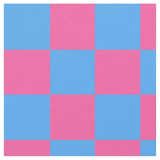 Pink Blue Checkered Karo Pattern Stoff (Nahaufnahme)