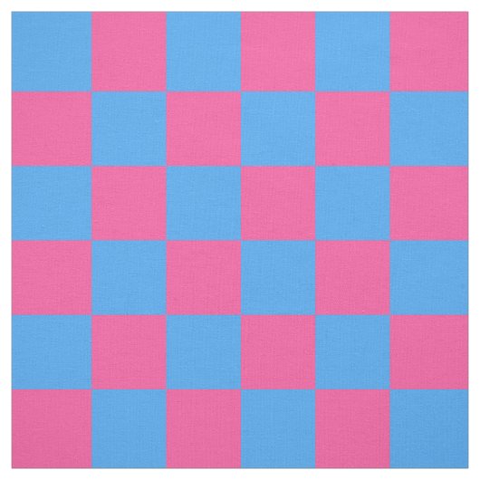 Pink Blue Checkered Karo Pattern Stoff (Muster)
