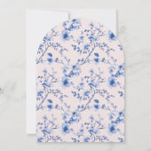 Pink & Blue Chinoiserie Einladung (Rückseite)