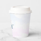 Pink Blue Cloud Nine Modernes Brautparty Pappbecher (Links)