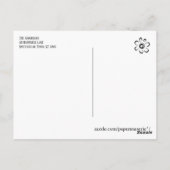 Pink Blue Confetti Typografy Baby Vielen Dank Postkarte (Rückseite)