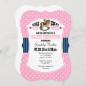 Pink Blue Cowboy Baby Dusche Einladung (Vorne/Hinten)