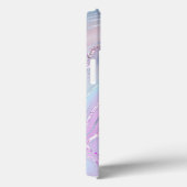 Pink Blue Crystal Marble Iridescent Agate Case-Mate iPhone Hülle (Rückseite / Rechts)