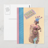 Pink & Blue Dah-ling Postkarte (Vorne/Hinten)