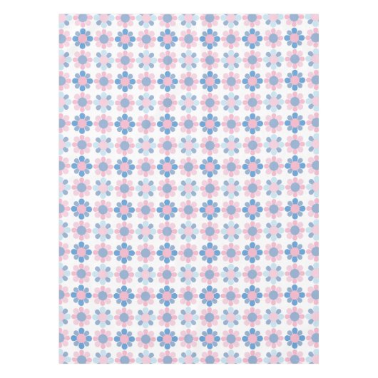 Pink Blue Daisies Tischdecke (Vorderseite)