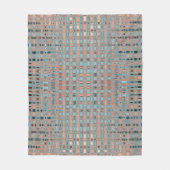 Pink Blue Earth Toned Patterns Fleecedecke (Vorderseite)