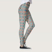 Pink Blue Earth Toned Patterns Leggings (Rechts)