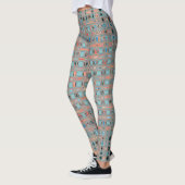 Pink Blue Earth Toned Patterns Leggings (Links)