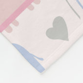 Pink Blue Elephants Rainbows Kinderzimmer Fleecedecke (Ecke)