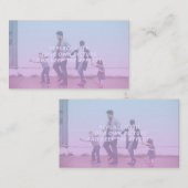 Pink & Blue Faded Gradient Effect Visitenkarte (Vorne/Hinten)