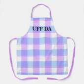 Pink Blue Farmhouse Uff Da All-over Print Schürze (Vorderseite)