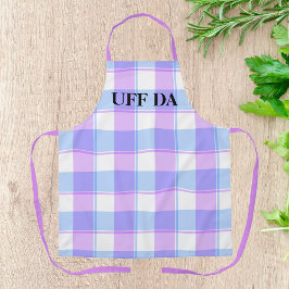 Pink Blue Farmhouse Uff Da All-over Print Schürze