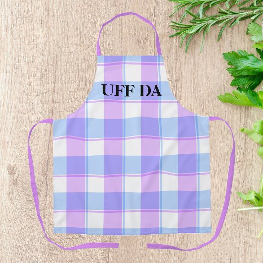 Pink Blue Farmhouse Uff Da All-over Print Schürze