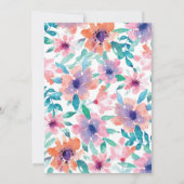 Pink Blue Floral Brautparty Game-He-she sagte Einladung (Rückseite)