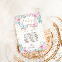 Pink Blue Floral Gender Reveal Baby Dusche