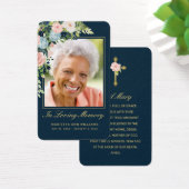 Pink Blue Floral Gold Script Foto (Schreibtisch)