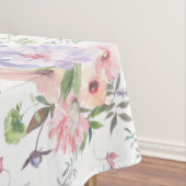 Pink Blue Floral Watercolor Tableclout Tischdecke