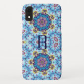 PINK BLUE FRAKTAL CIRCLES MONOGRAMM Case-Mate iPhone HÜLLE (Rückseite)