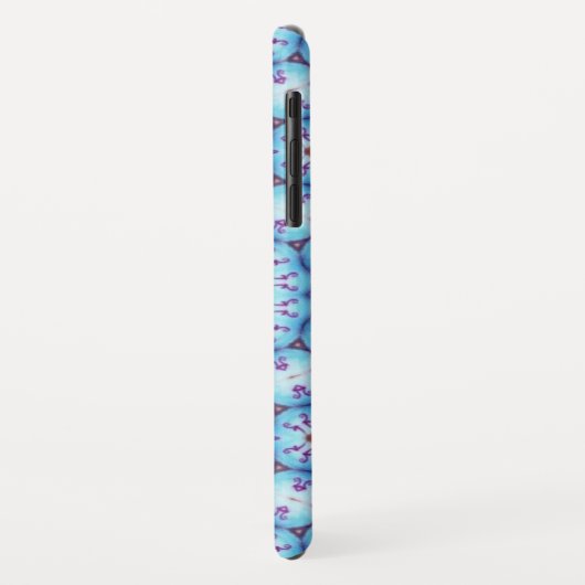 PINK BLUE FRAKTAL CIRCLES MONOGRAMM Case-Mate iPhone HÜLLE (Hinten/Links)