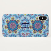 PINK BLUE FRAKTAL CIRCLES MONOGRAMM Case-Mate iPhone HÜLLE (Rückseite (Horizontal))